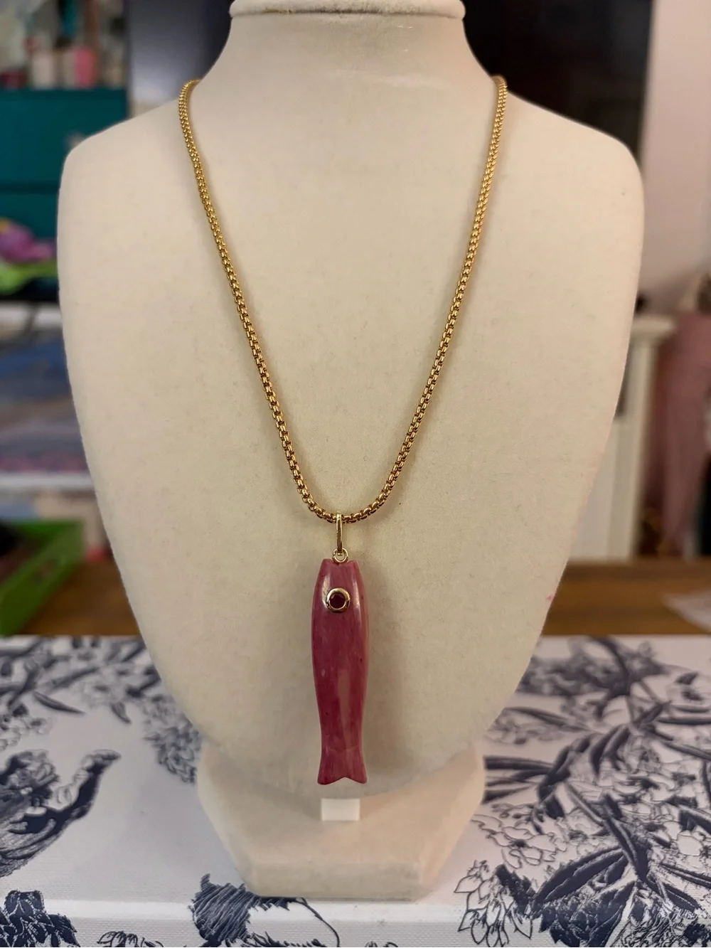 The Lucky Pink Fish Statement Necklace 🐟💗 Meet your new lucky charm.